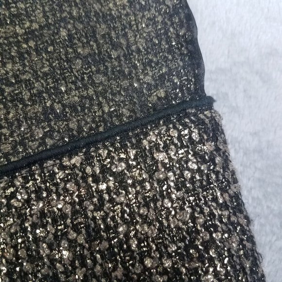 LOFT Womens Gold Black Lace Lined Wool Blend Skirt - Picture 11 of 14